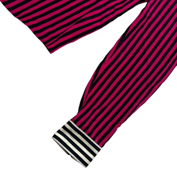 Vintage Gucci Silk Button Down Shirt - U.S. 6 - Pink/Black Stripe - Like New - Picture 14 of 15